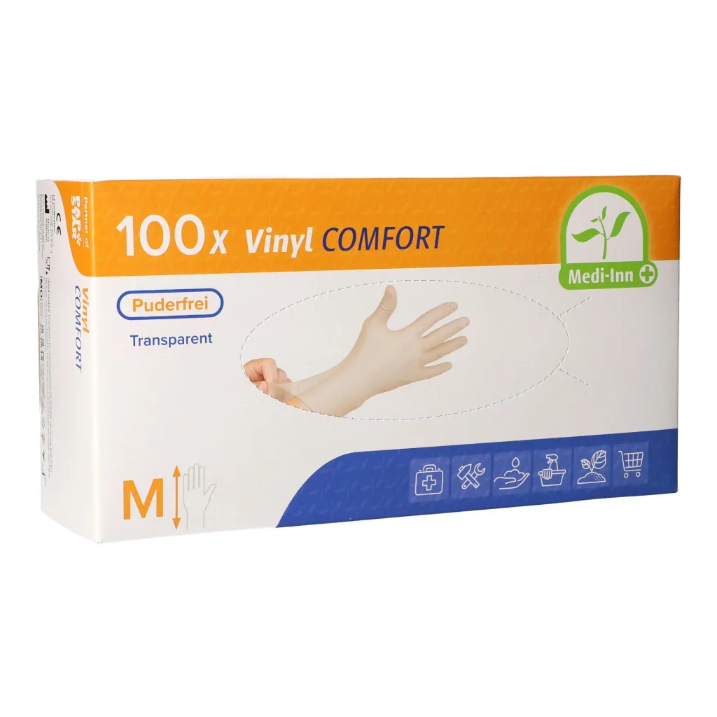 Handschuhe, Vinyl, puderfrei, 100 Stück, Gr. L