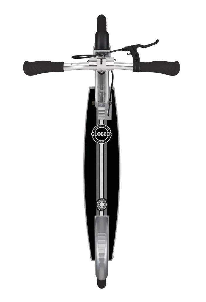 NL 205 Deluxe Tretroller, 205 mm, ABEC 7, Handbremse, höhenverstellbar, Frontfederung, Klappmechanismus, silber