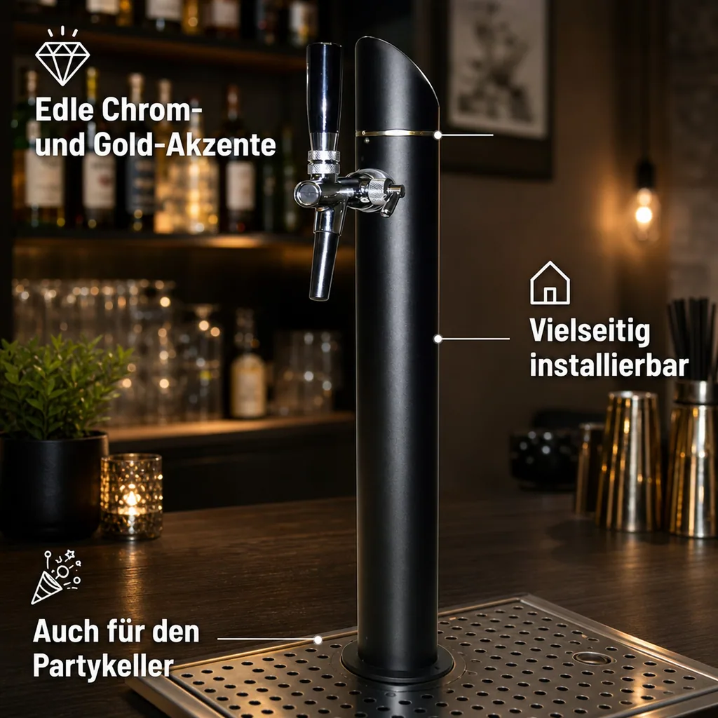 Schanksäule, Bierzapfsäule - Modell Black Tower, 1-leitig