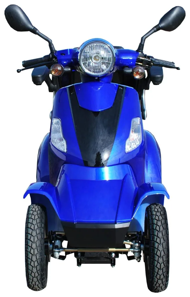 E-Scooter 4 Räder blau - 20 Ah Li-Io Akku - 25 km/h - Seniorenmobil