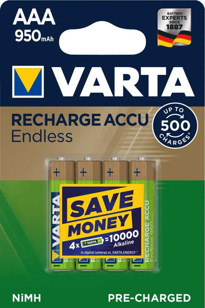 RECHARGE Endless Micro (AAA) Akku mit 950mAh - 4 Stück