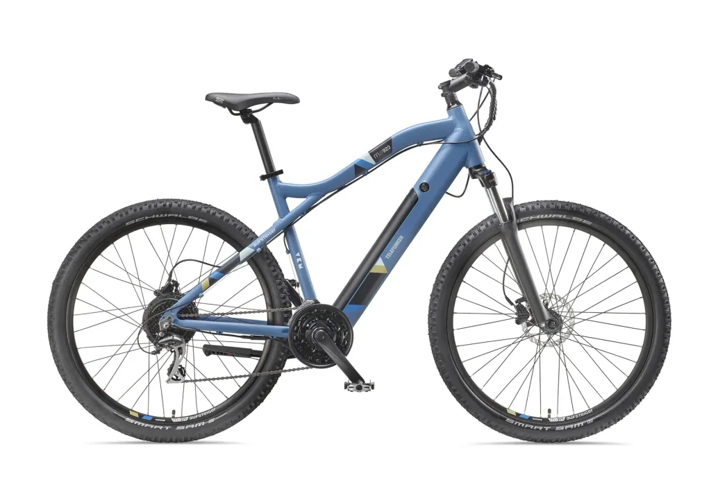 Unisex Alu MTB E-Bike, 29 Zoll, 24-Gang Kettenschaltung, blau, Aufsteiger M922 Hardtail
