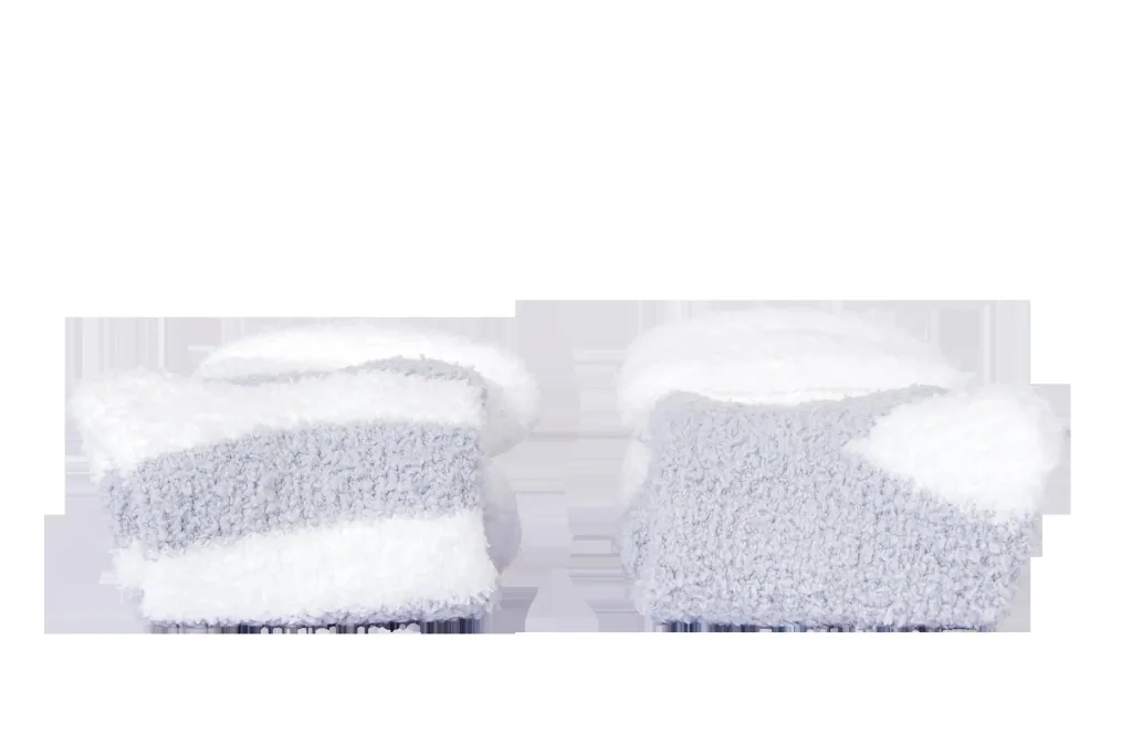 Kuschelsocke für Damen, Farbe grau/wollweiß, Gr.35/38