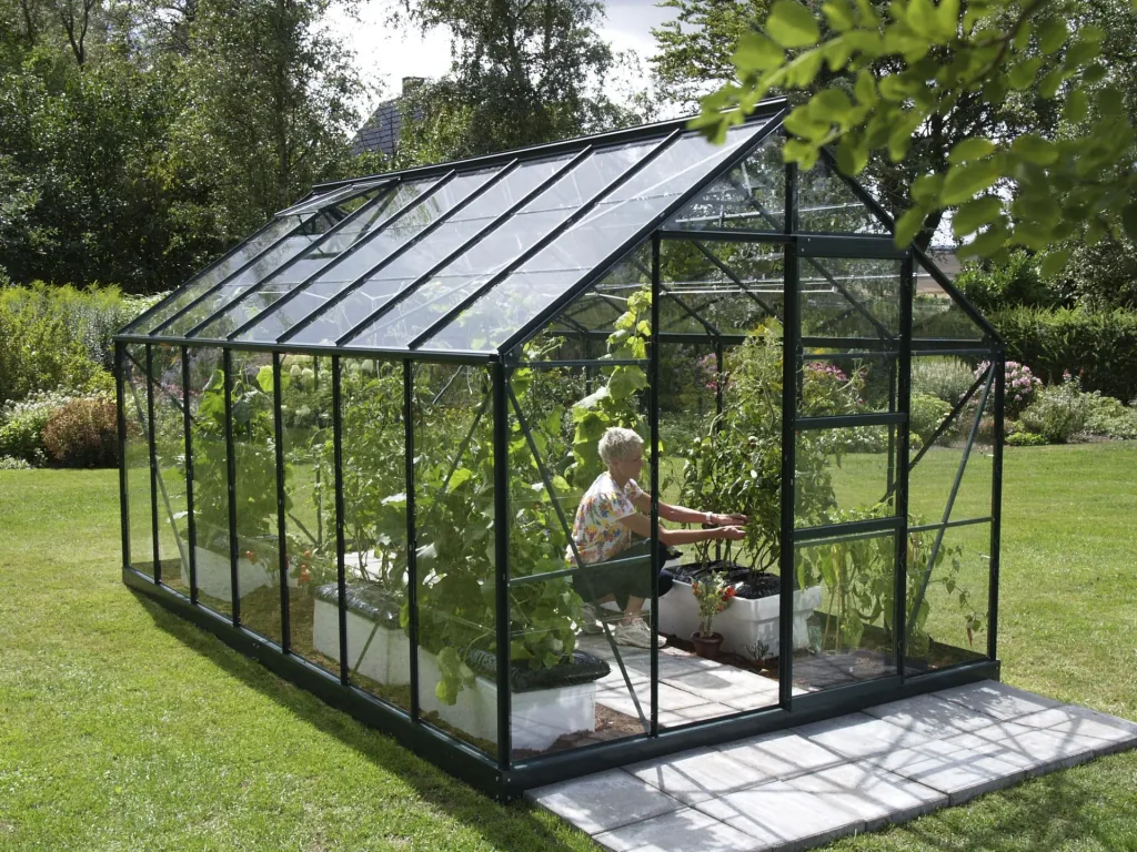 Gewächshaus Merkur 11500 ESG 3 mm, Farbe smaragd