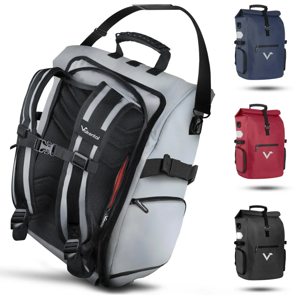 ValkPro 3 in 1 Fahrradtasche, Grau reflektierend
