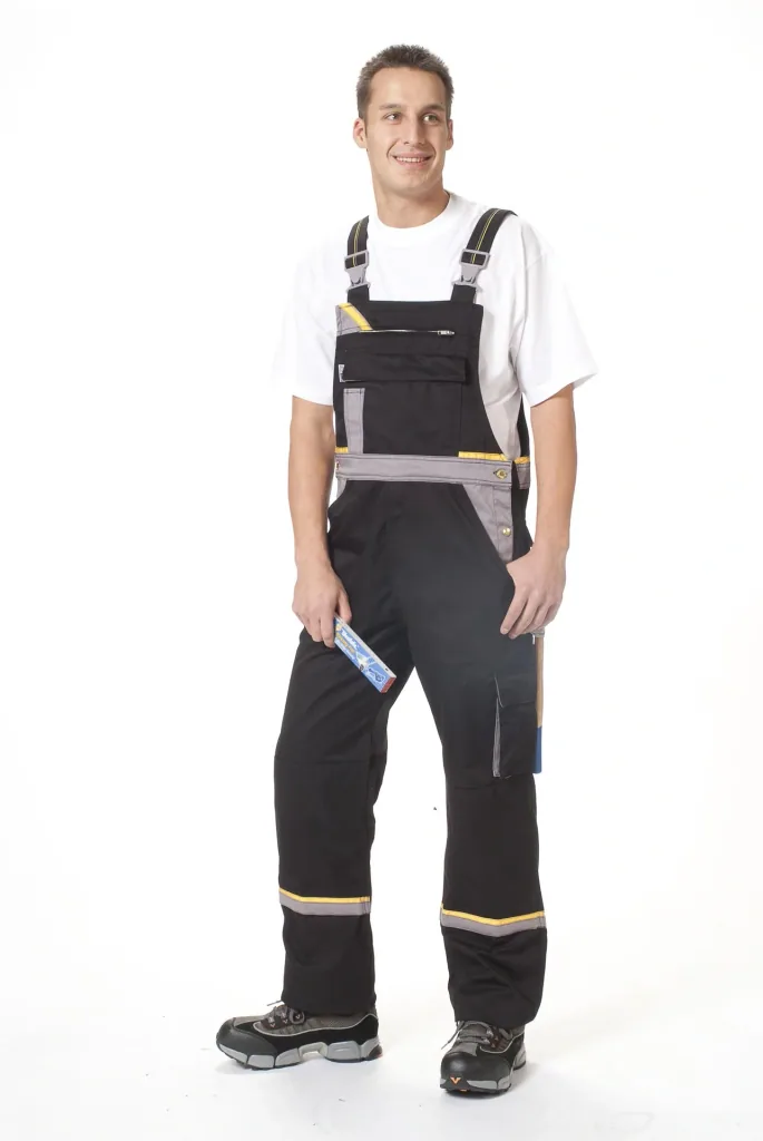 Arbeits Latzhose, Farbe schwarz/grau, Gr.46