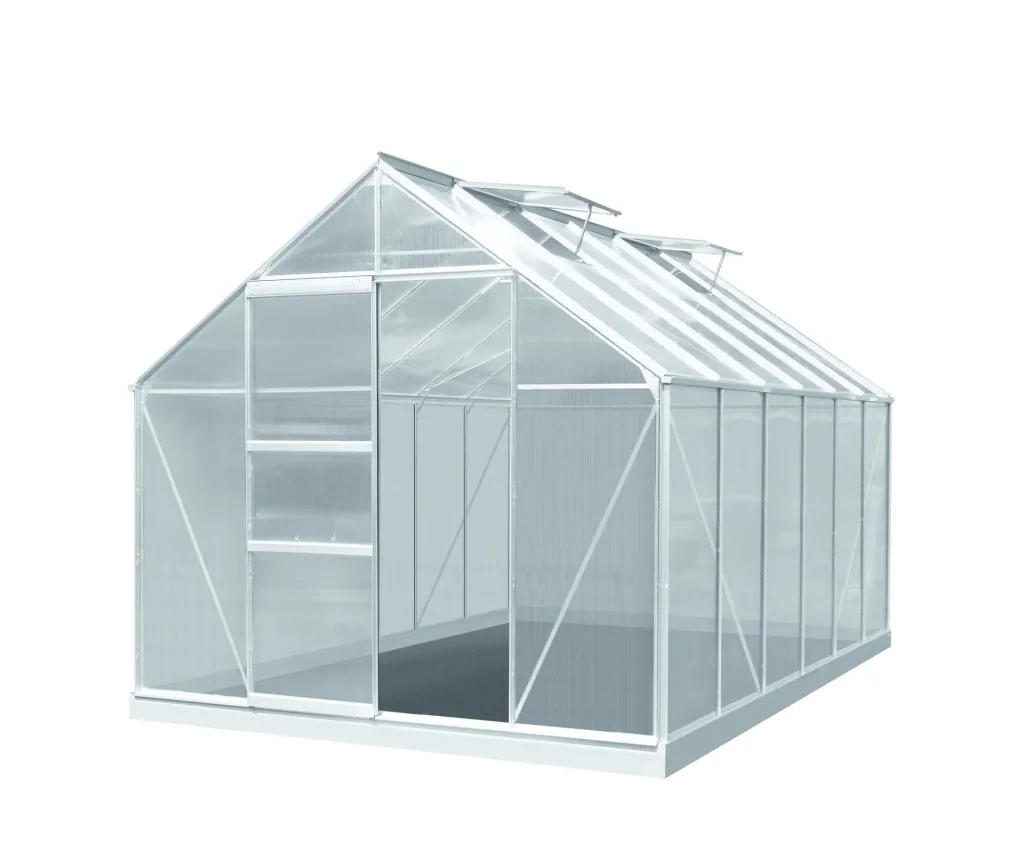 Gewächshaus Merkur 9900 HKP 4 mm, Farbe alu