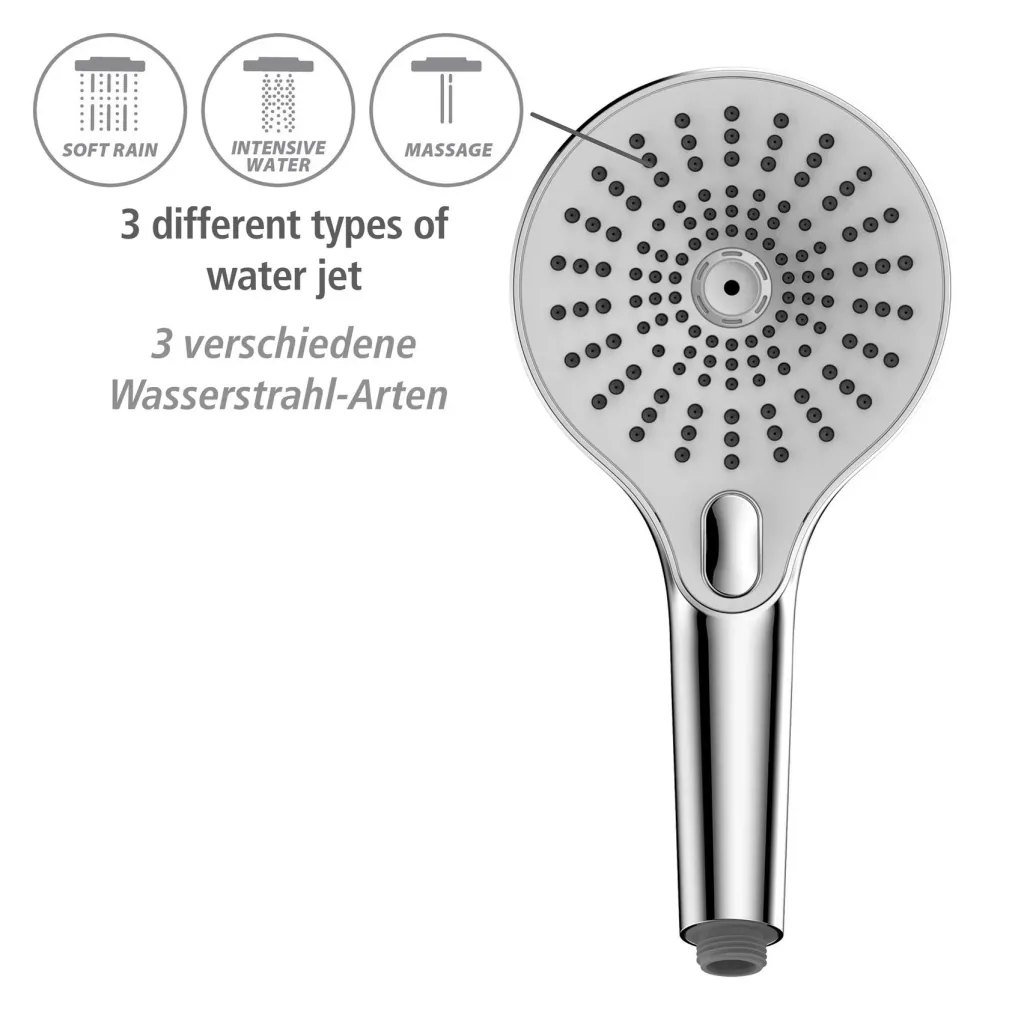 Duschkopf Ultimate Shower Chrom/Weiß, Ø 13 cm