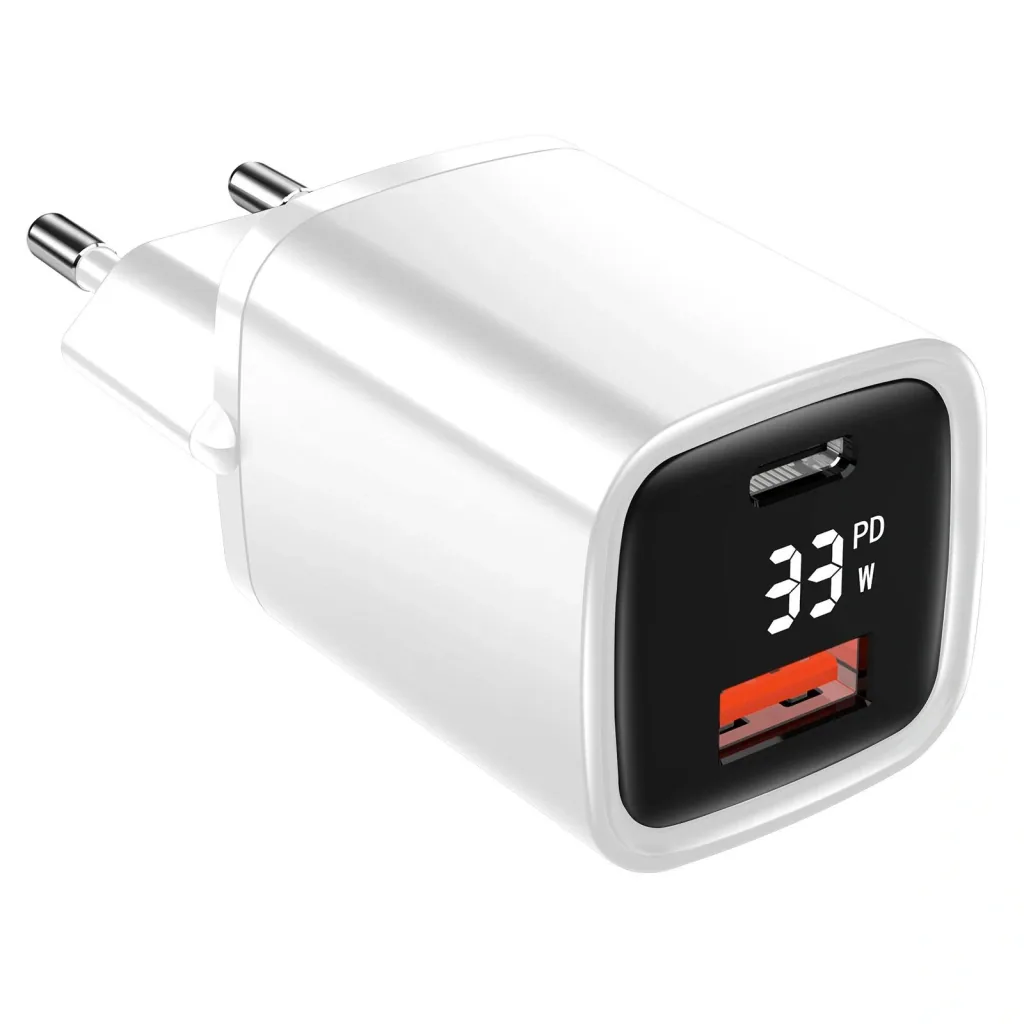 Dual USB Ladegerät mit USB-C / A Port mit Schnellladefunktion, 33 Watt PowerDevice