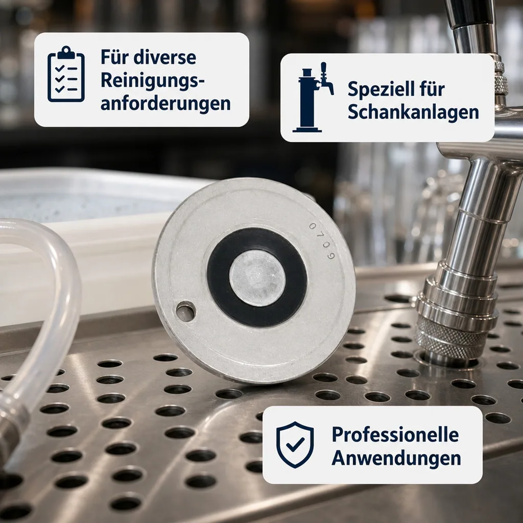 Bier-Fitting für Reinigungsbehälter aus Edelstahl, Art: Köpi - Fitting