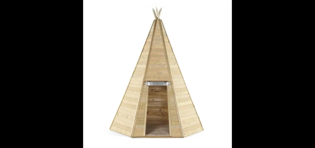 Holz Tipi Hideaway 330, Outdoor-Tipi für Kinder aus Holz, Spielzelt, 3,30 m hoch, natur