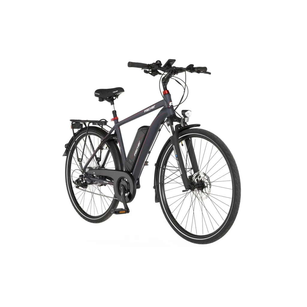 Herren E-Bike Trekking, 28 Zoll, Rahmengröße 50 cm, 8-Gang Kettenschaltung, anthrazit matt, VIATOR 2.0