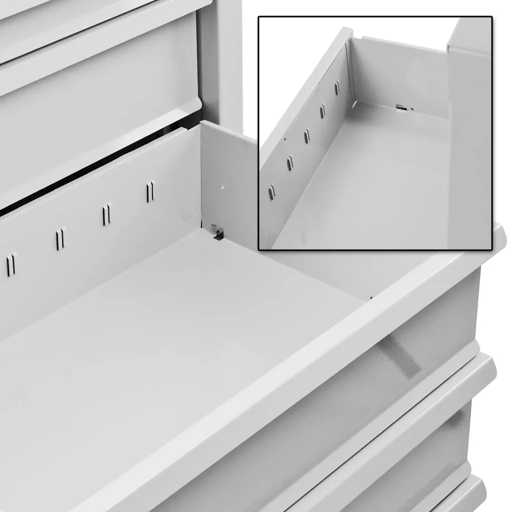 Schubladenschrank / Werkzeugschrank mammut, 6 Schubladen, RAL 7035
