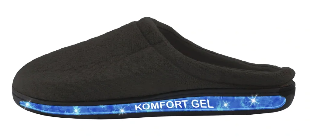 Komfort-Gel-Slipper, schwarz, Größe 39/40