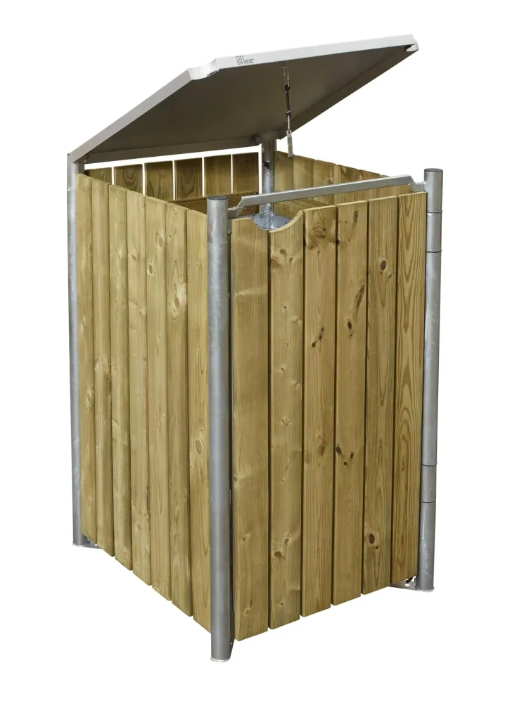 Mülltonnenbox 240 l, Holz, natur, 1er