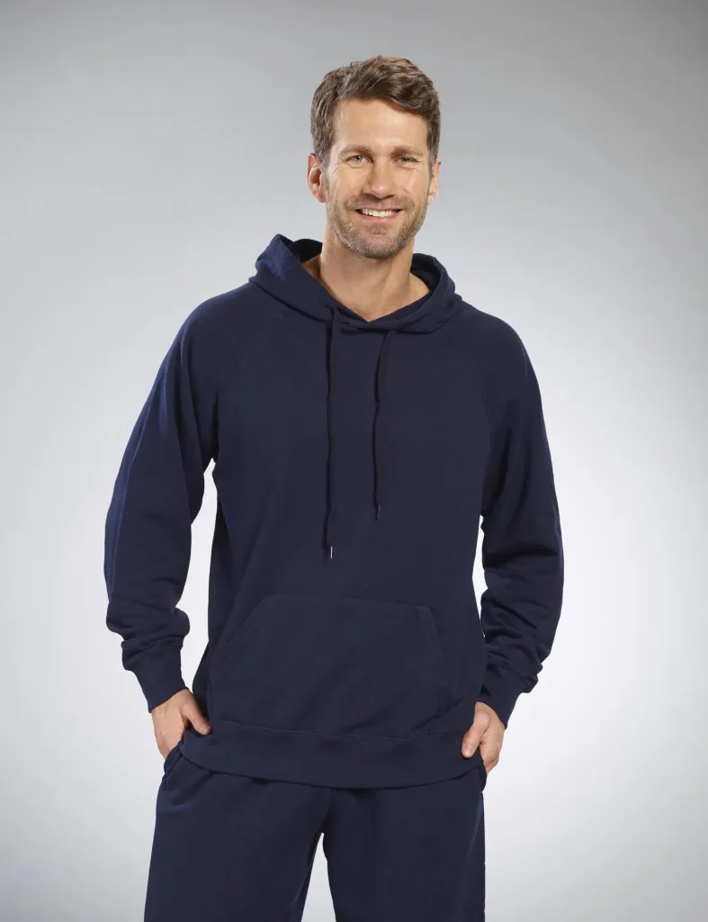 Hoody mit Kängurutasche, Farbe marine, Gr.XL