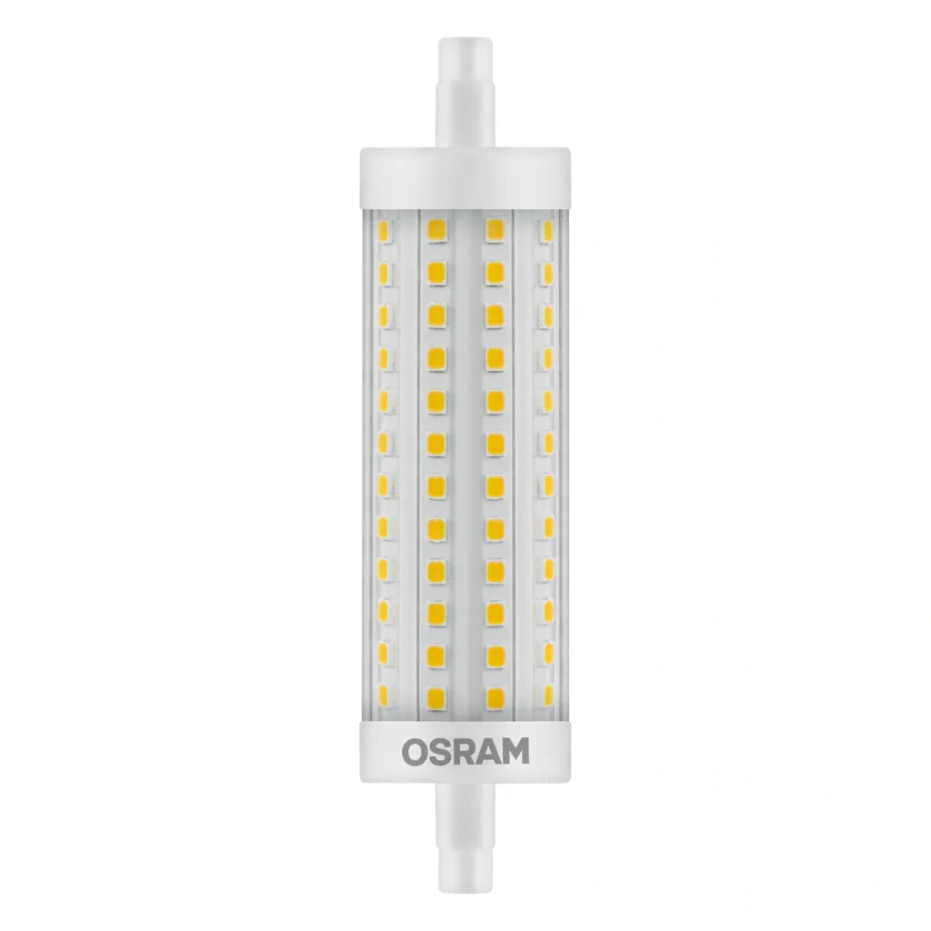LED SUPERSTAR LINE R7S Stablampe mit 15 Watt, warmweiß, klar, dimmbar