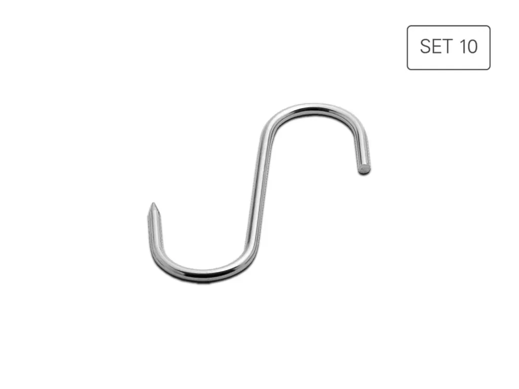 Fleischhaken, Edelstahl, 8 cm, 10 Stück