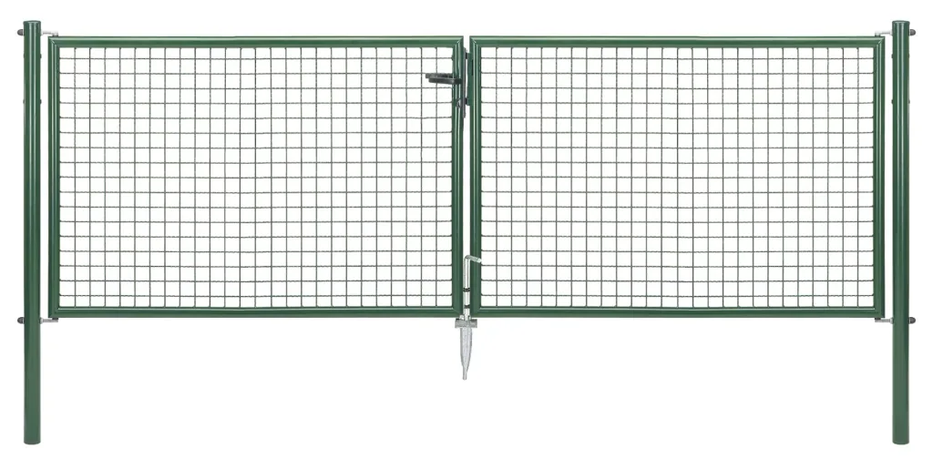 Doppeltor-Set Wellengitter inkl. Pfosten 3 x 1,25 m grün