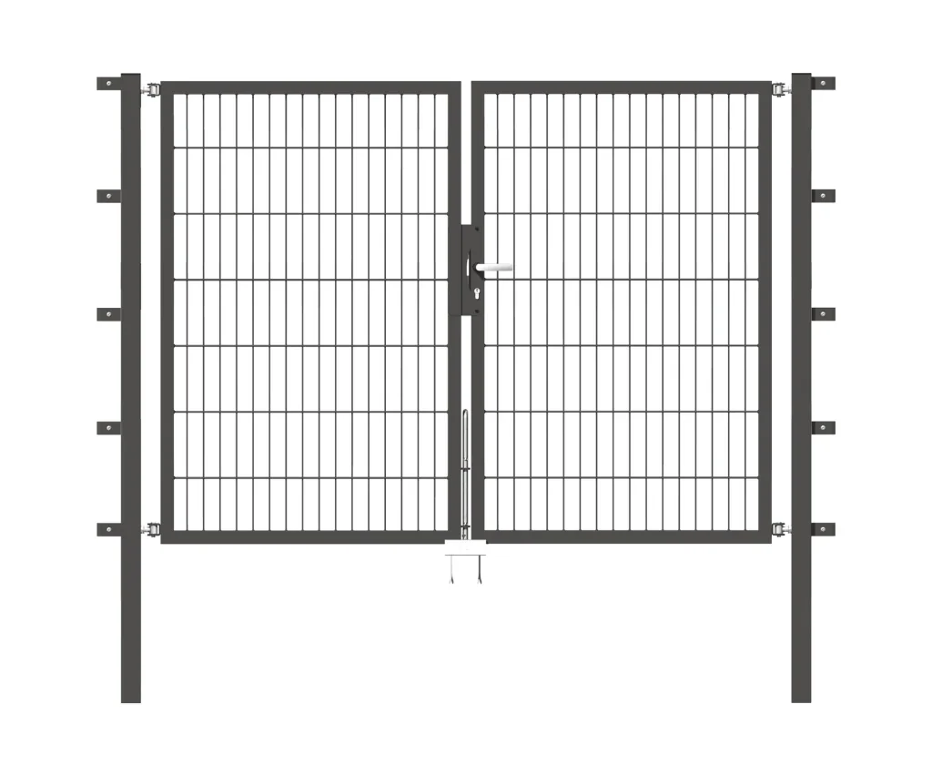 Doppeltor Flexo mit Zubehör, anthrazit, Breite 200 cm, Höhe 140 cm, PF: 60x60 cm