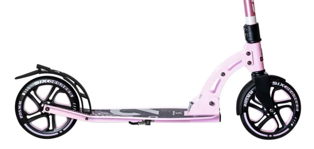 Aluminium Scooter mit Klappmechanismus, Ständer, 205 mm, ABEC 7, höhenverstellbar, pastell-pink