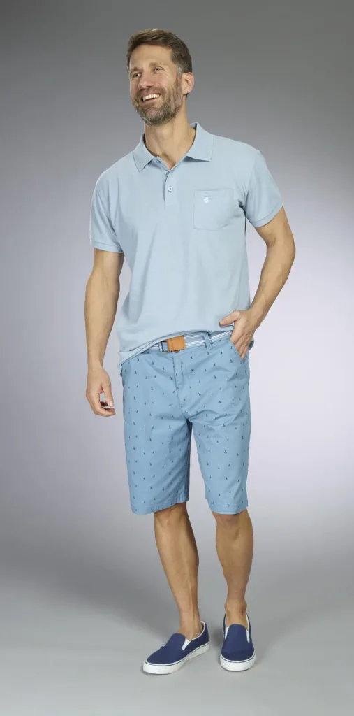 Shorts mit Druck, Farbe aqua, Gr.L