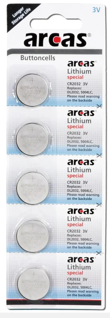 Lithium Knopfzellen CR2032 - 5 Stück