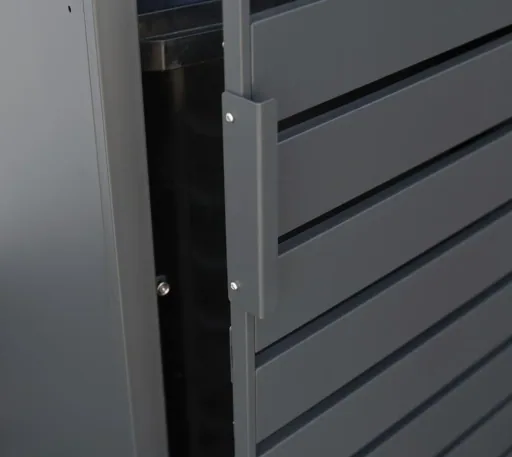 Westmann Mülltonnenbox Kubus für 4x 240 L, 264×80×116 cm, Anthrazit – pulverbeschichteter Stahl