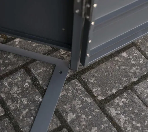 Westmann Mülltonnenbox Kubus für 4x 240 L, 264×80×116 cm, Anthrazit – pulverbeschichteter Stahl