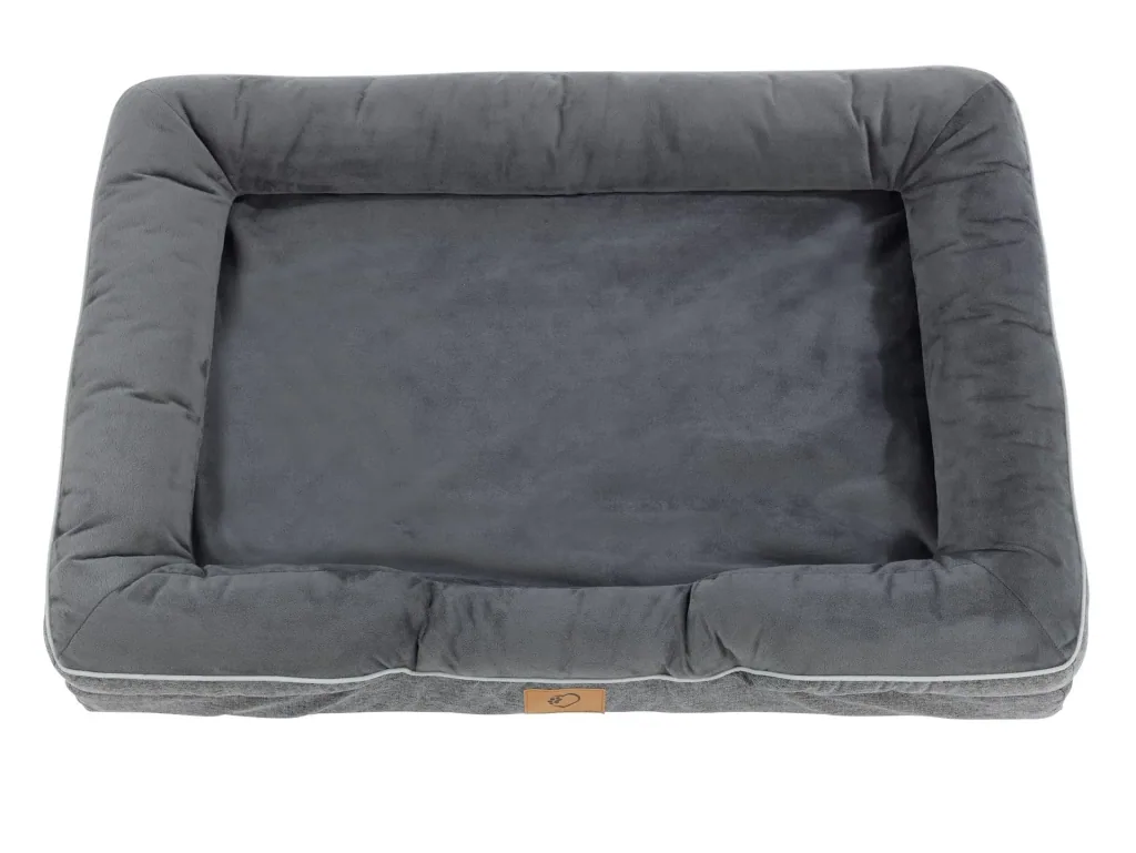 Orthopädisches Hundebett, Grau, Größe L, 100 x 70 x 16 cm