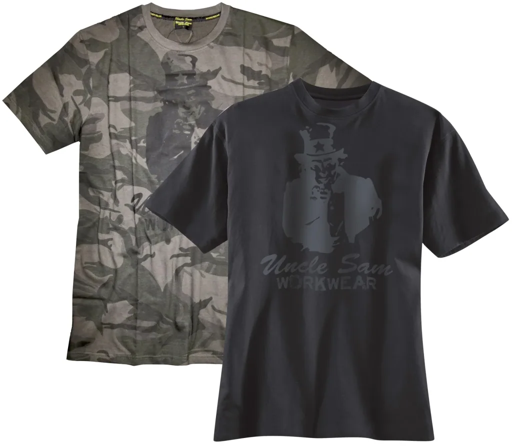 T-Shirt Rundhals, Farbe camouflage, Gr.M