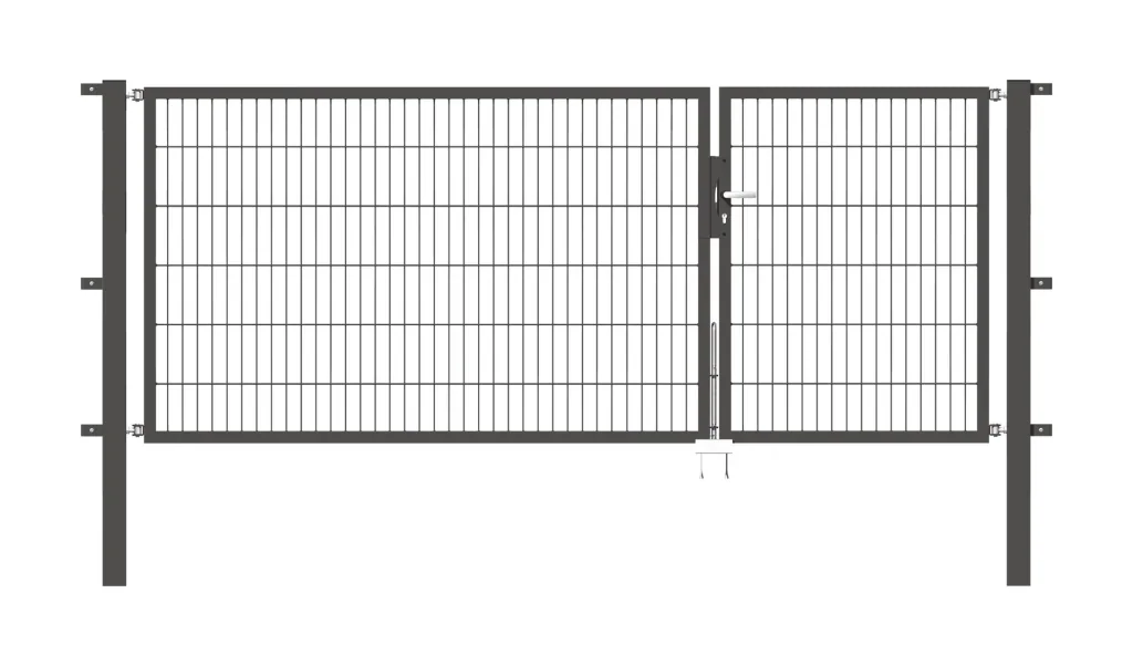 Doppeltor Flexo , anthrazit, Breite 100 + 200 cm, Höhe 120 cm
