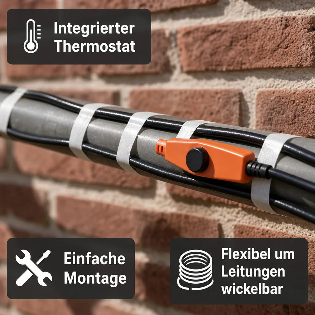 Frostschutz Heizleitung, 12 m, 192 Watt
