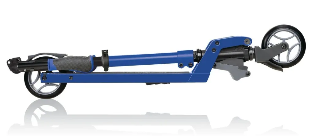 ONE K 125 Tretroller, 125 mm extra breit, ABEC 7, höhenverstellbar, Klappmechanismus, blau