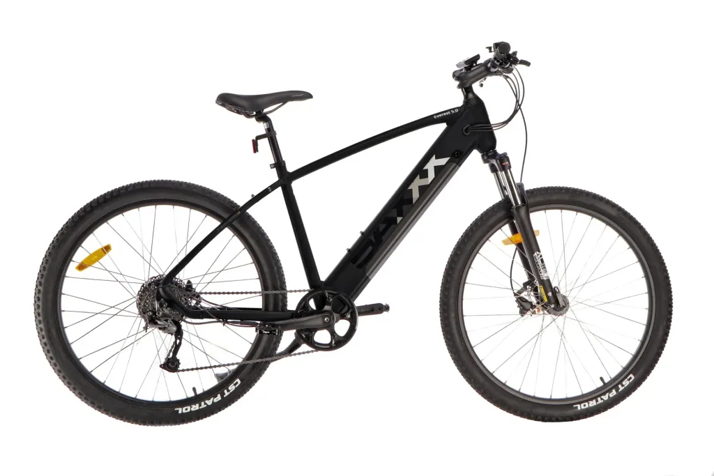 Unisex Mountain E-Bike, 27,5 Zoll, Rahmenhöhe 47 cm, 9-Gang Kettenschaltung, schwarz matt, Garmisch