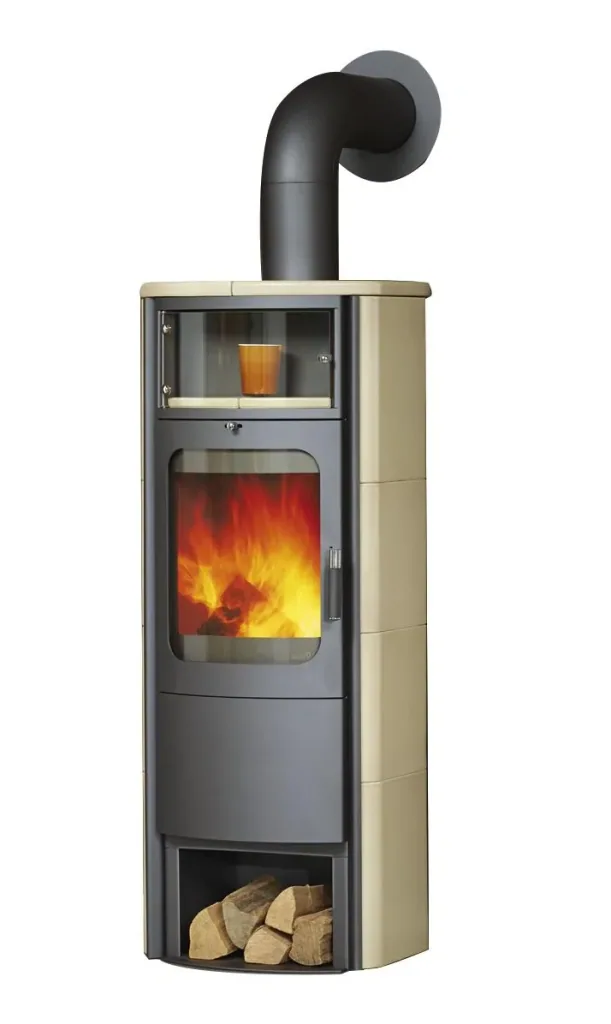 Kaminofen Opera-B Grande(5 kW) creme, Dauerbrand, Automatik