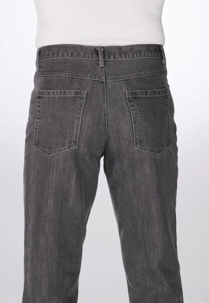 Komfortjeans im 5-Pocket Style, Farbe grau, Gr.52