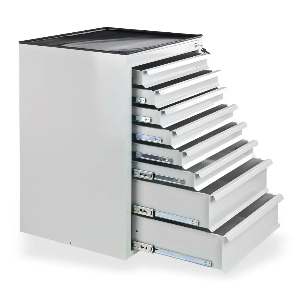 Schubladenschrank / Werkzeugschrank mammut, 8 Schubladen, RAL 7035