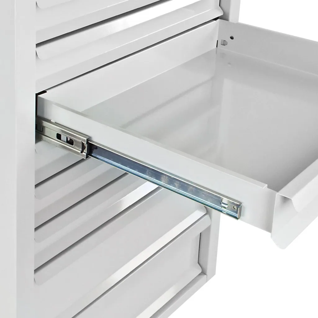 Schubladenschrank / Werkzeugschrank mammut, 8 Schubladen, RAL 7035