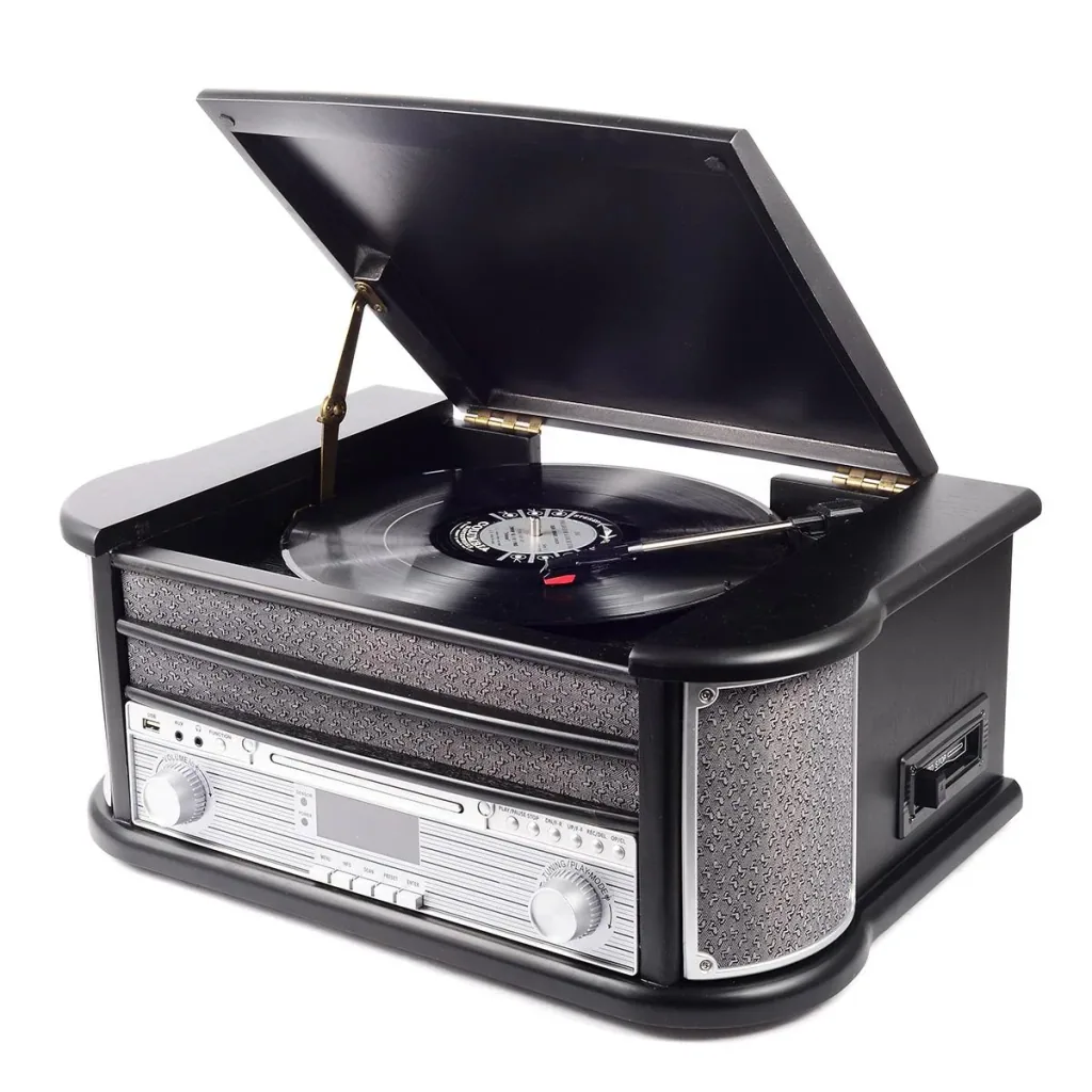 Retro HiFi-System mit DAB in schwarz