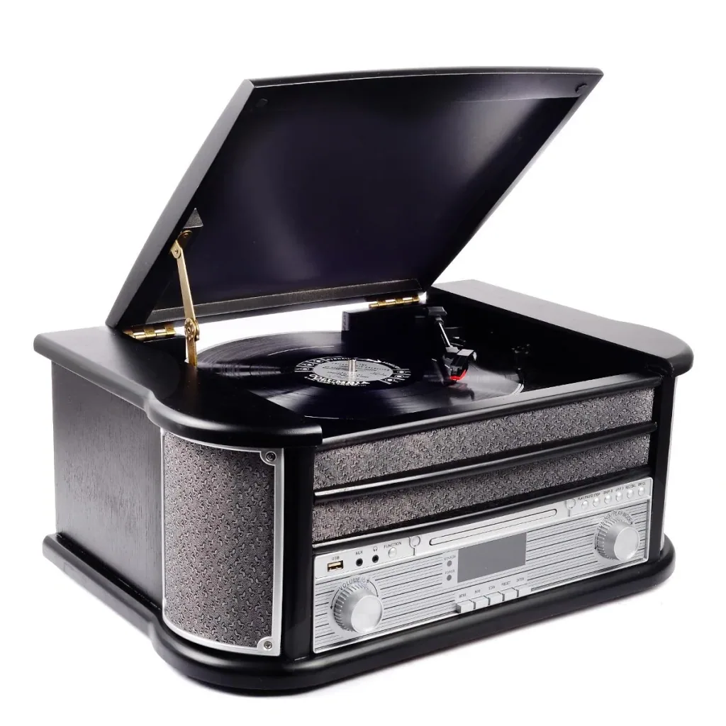 Retro HiFi-System mit DAB in schwarz