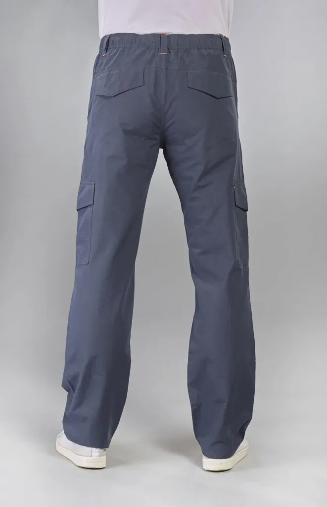 Trekkinghose mit Gummizug, Farbe blau/grau, Gr.30