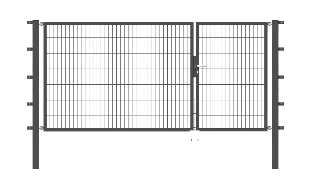 Doppeltor Flexo , anthrazit, Breite 100 + 200 cm, Höhe 140 cm