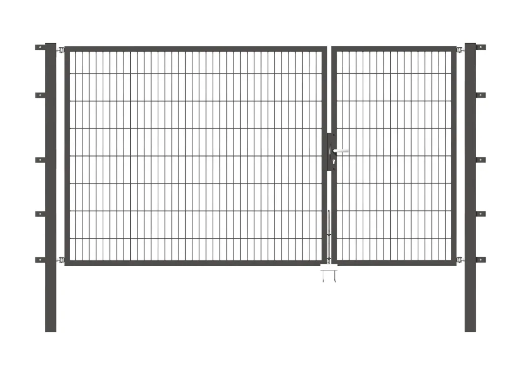 Doppeltor Flexo , anthrazit, Breite 100 + 200 cm, Höhe 160 cm