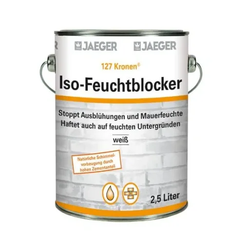 Isolierfarbe - Feuchtblocker, weiß, 2,5 L, streich- und rollfähig