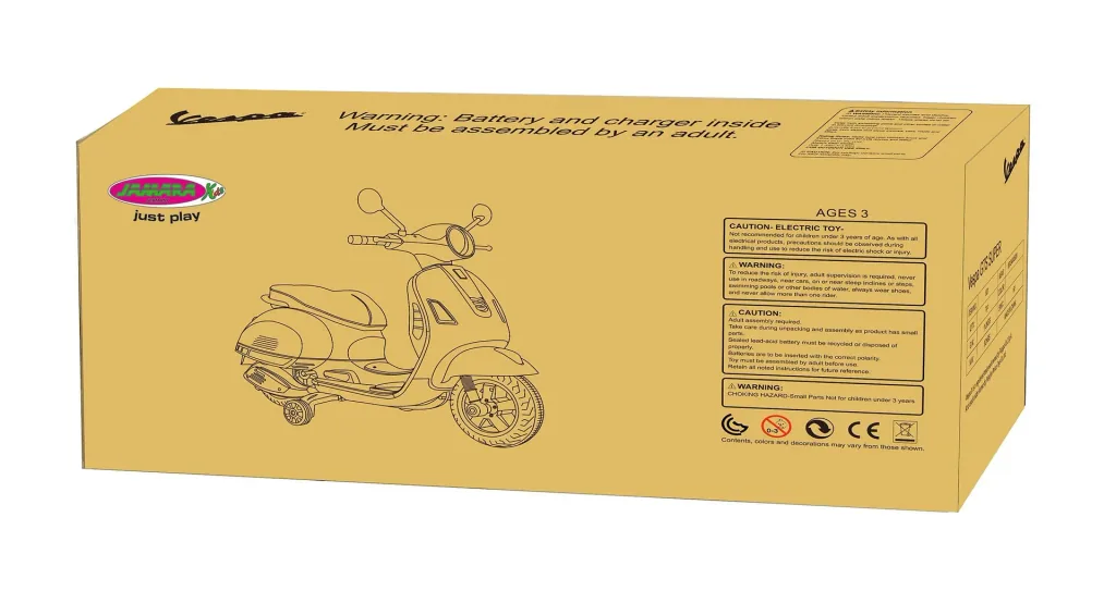 Ride-on Vespa für Kinder, 12 Volt, Weiß