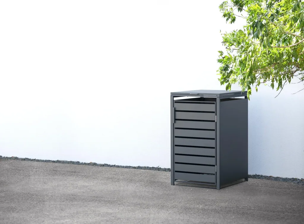 Westmann Mülltonnenbox 1-fach mit Deckel, Anthrazit