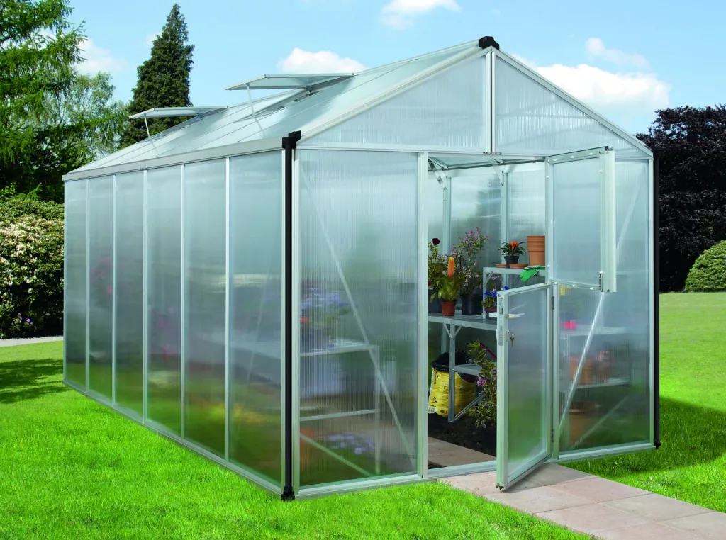 Gewächshaus Zeus 11900 HKP 10 mm, Farbe alu