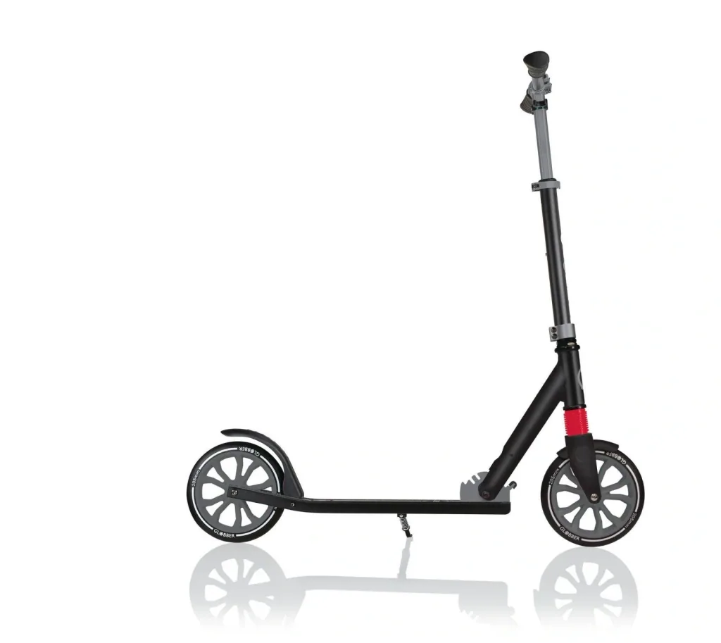 NL 205 Tretroller, 205 mm, ABEC 7, höhenverstellbar, Frontfederung, Klappmechanismus, schwarz-grau