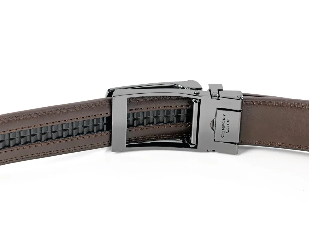 Automatik Click Gürtel, Leder, Farbe braun